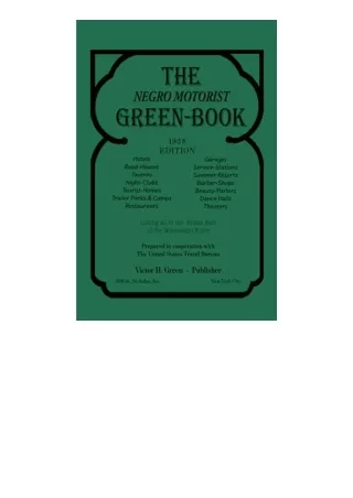 Pdf Read Online The Negro Motorist Green Book 1938 Facsimile Edition Full