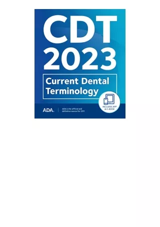 Ebook Download Cdt 2023 Current Dental Terminology Book Ebook And App Unlimited