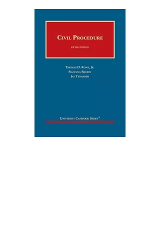 Download Civil Procedure University Casebook Series Full