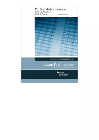 Kindle Online Pdf Exam Pro On Partnership Taxation Exam Pro Series For Android