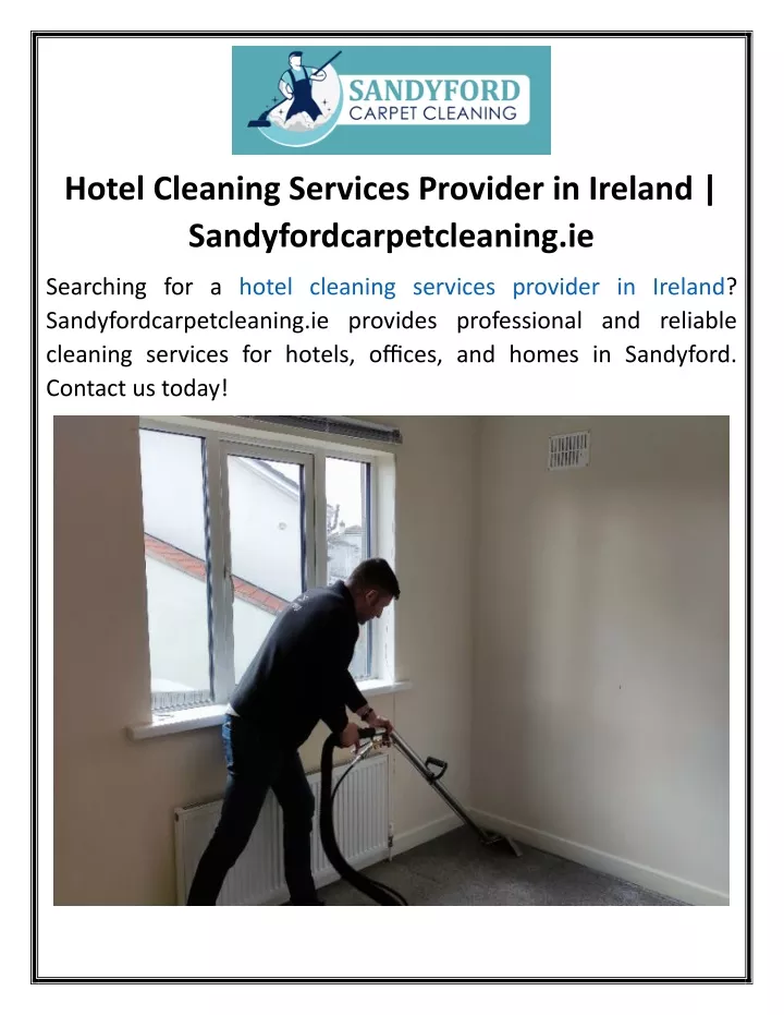 hotel cleaning services provider in ireland