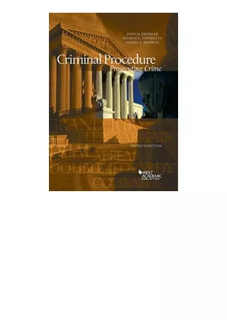 Ebook Download Criminal Procedure Prosecuting Crime American Casebook Series Ful