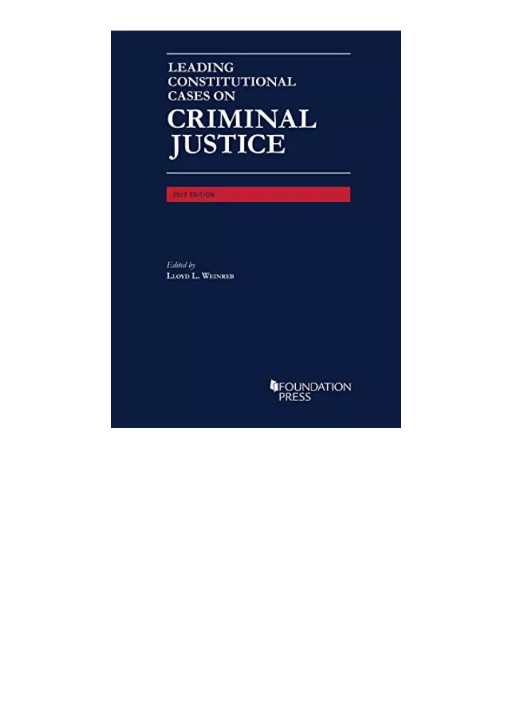 Ppt Download Leading Constitutional Cases On Criminal Justice 2019