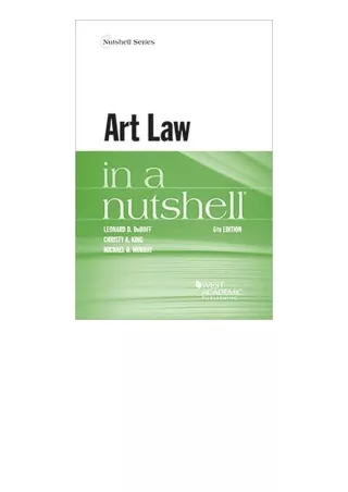 Kindle Online Pdf Art Law In A Nutshell Nutshells For Ipad