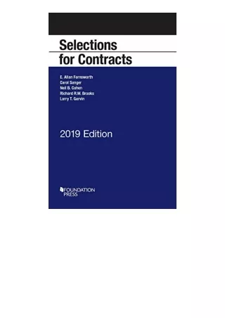 Download Pdf Selections For Contracts 2019 Edition Selected Statutes For Android