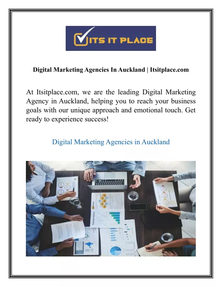 digital marketing agencies in auckland itsitplace