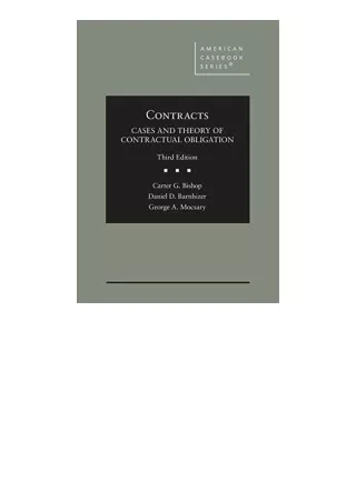 Ebook Download Contracts Cases And Theory Of Contractual Obligation American Cas