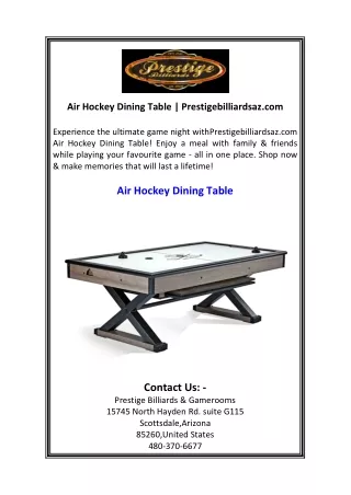 Air Hockey Dining Table  Prestigebilliardsaz.com