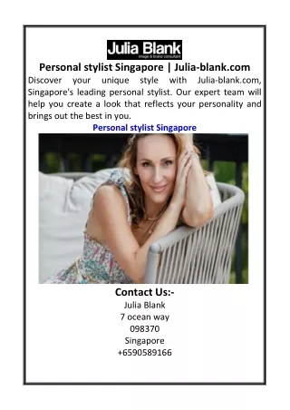 Personal stylist Singapore  Julia-blank.com