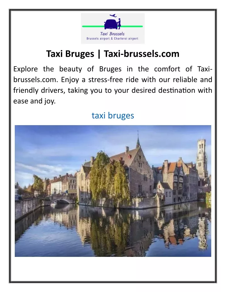 taxi bruges taxi brussels com