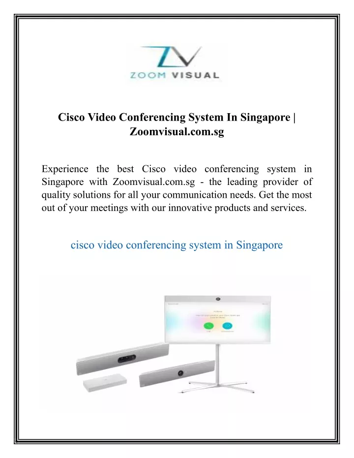 cisco video conferencing system in singapore