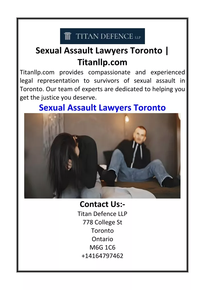 Ppt Sexual Assault Lawyers Toronto Powerpoint Presentation Id12567013 4366