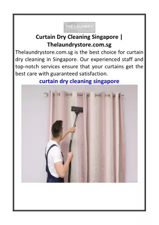 Curtain Dry Cleaning Singapore  Thelaundrystore.com.sg