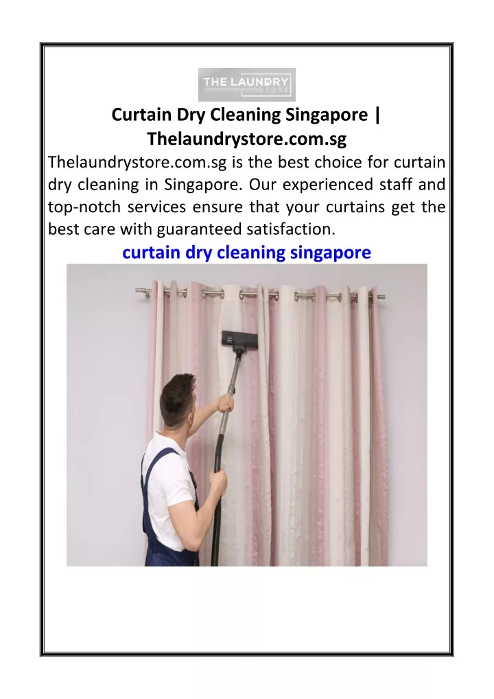 curtain dry cleaning singapore thelaundrystore