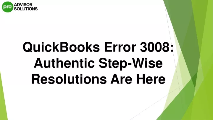 quickbooks error 3008 authentic step wise