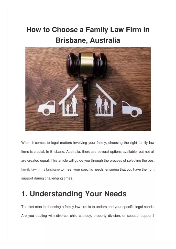 how to choose a family law firm in brisbane