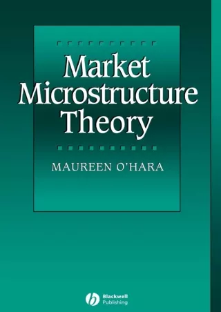 [READ DOWNLOAD] Market Microstructure Theory