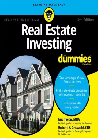 Read ebook [PDF] Real Estate Investing for Dummies, 4th Edition