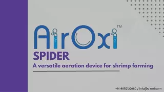 Airoxi SPIDER  A versatile aeration device for shrimp farming