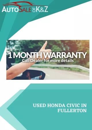 The Best Used Honda Civic in Fullerton