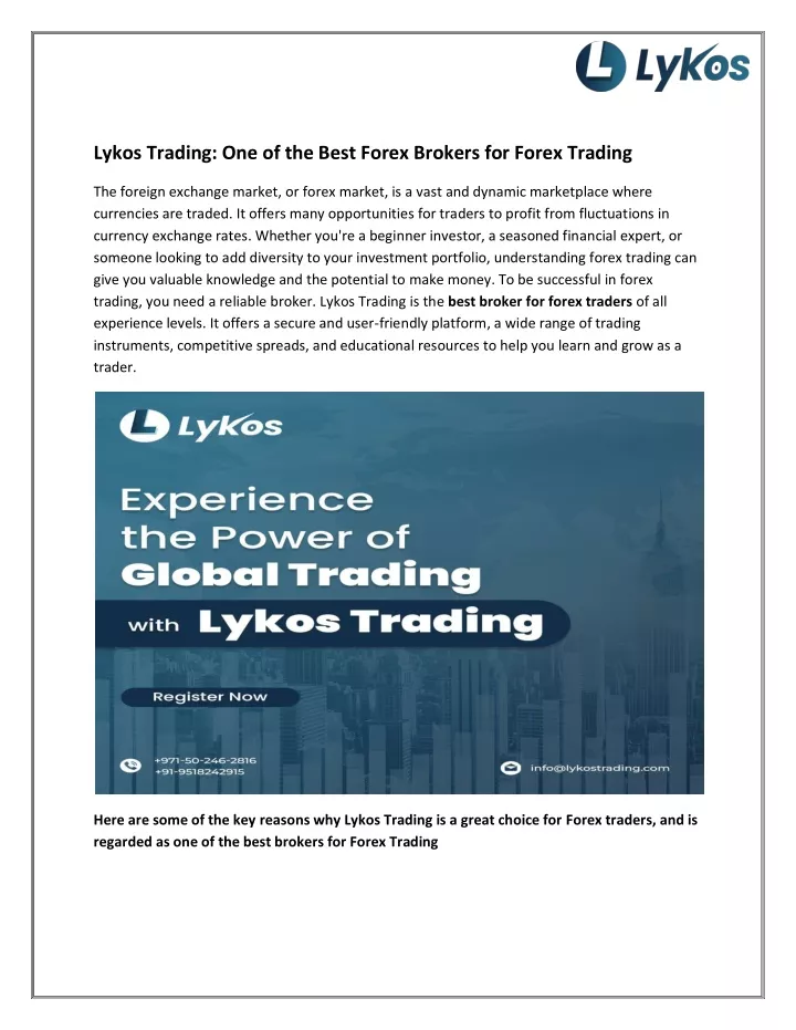 lykos trading one of the best forex brokers