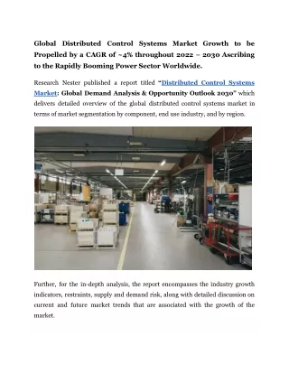global distributed control systems market growth