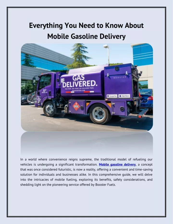 everything you need to know about mobile gasoline