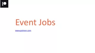 Event Jobs - www.patreon.com