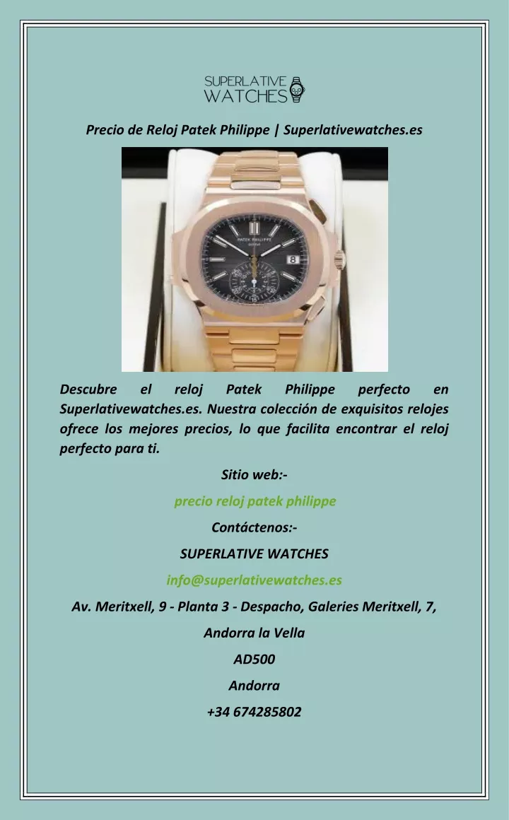 precio de reloj patek philippe superlativewatches