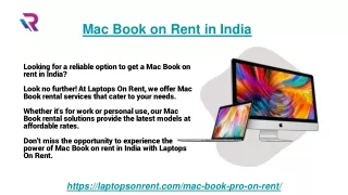 Mac Book On rent in India