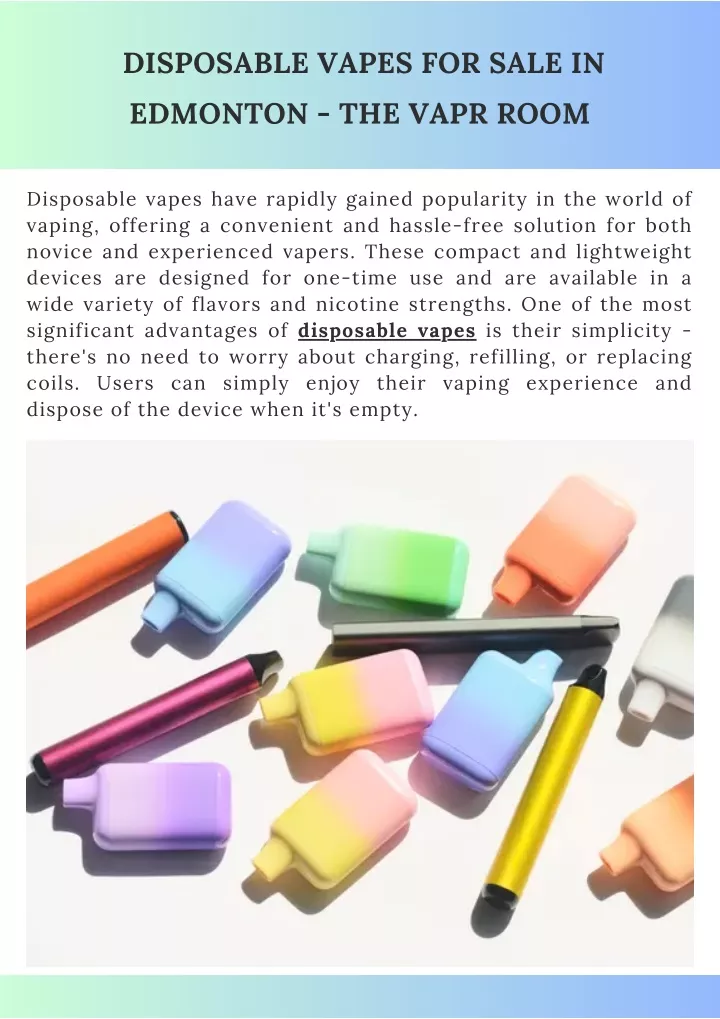 disposable vapes for sale in edmonton the vapr