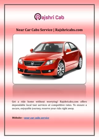 Near Car Cabs Service | Rajshricabs