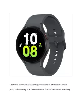 Weeklysales | Samsung Galaxy Watch 5: A Smartwatch Evolution