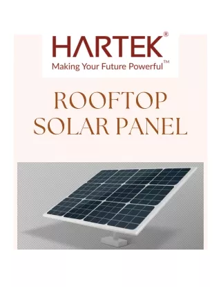 Best Rooftop Solar Panel Manufacturers in India