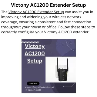Victony AC1200 Extender Setup