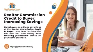 Realtor Commission Credit to Buyer: Increasing Savings