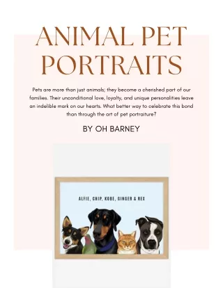 Animal Pet Portraits