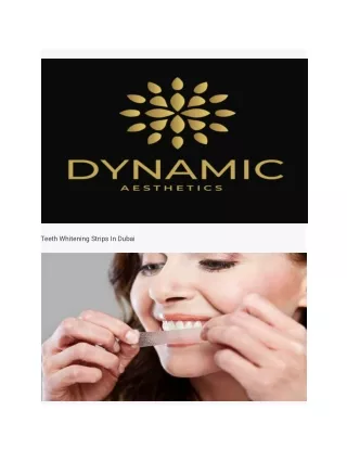 Teeth Whitening Strips In Dubai