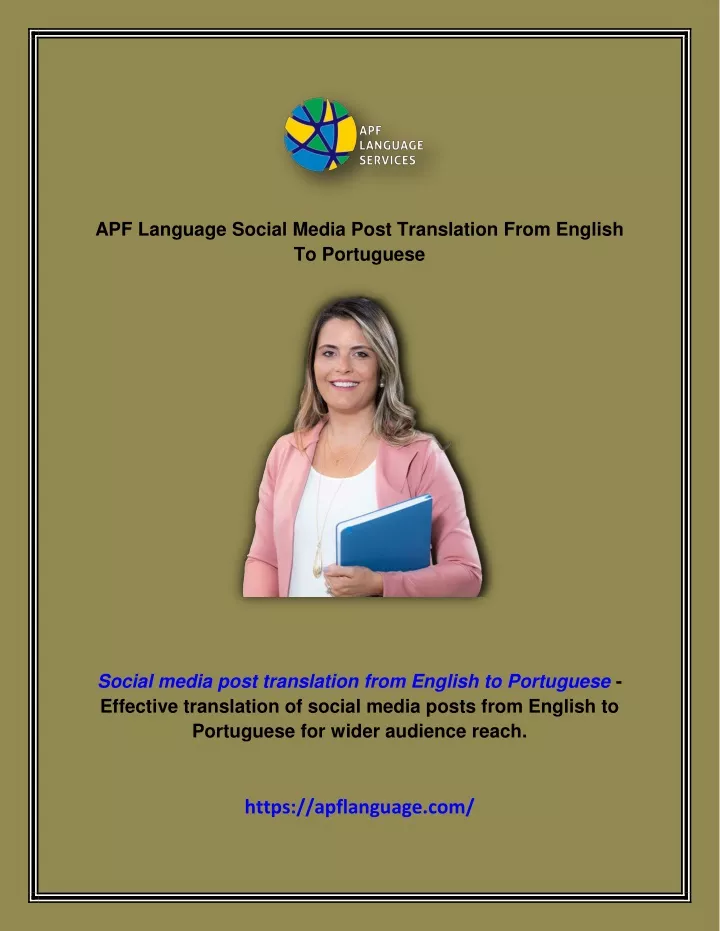 apf language social media post translation from