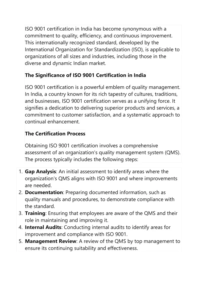 iso 9001 certification in india has become