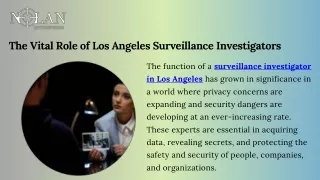 Eyes on the City Nolanep's Surveillance Investigators in LA