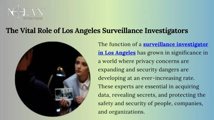 the vital role of los angeles surveillance