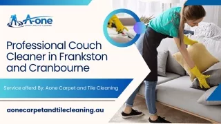 Professional Couch Cleaner in Frankston and Cranbourne