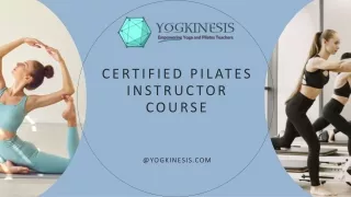 Certified Pilates Instructor Course