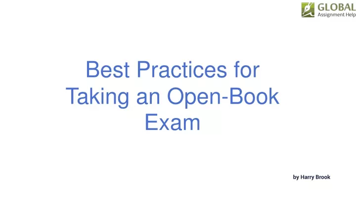 best practices for taking an open book exam