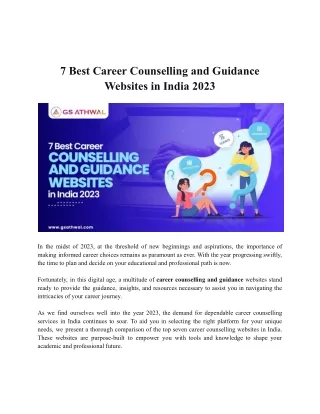 7 Best Career Counselling and Guidance Websites in India 2023