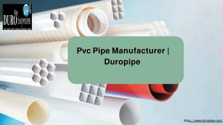 pvc pipe manufacturer duropipe