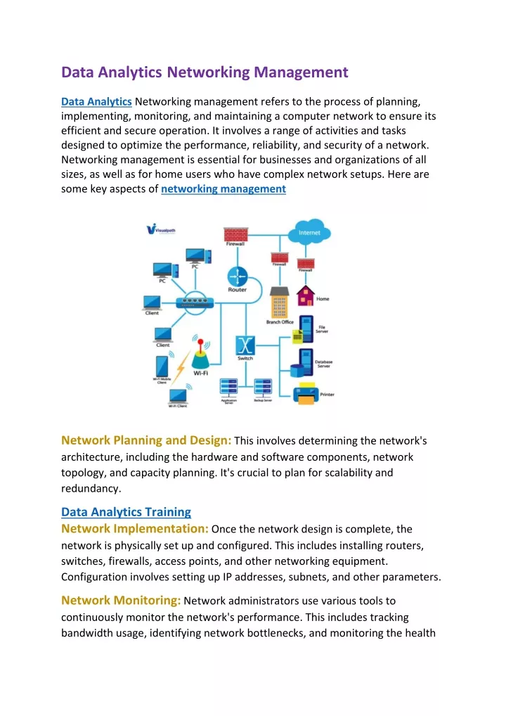 data analytics networking management