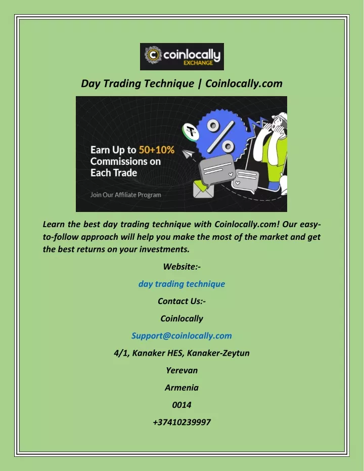 day trading technique coinlocally com