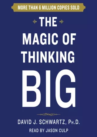 PDF/READ The Magic of Thinking Big